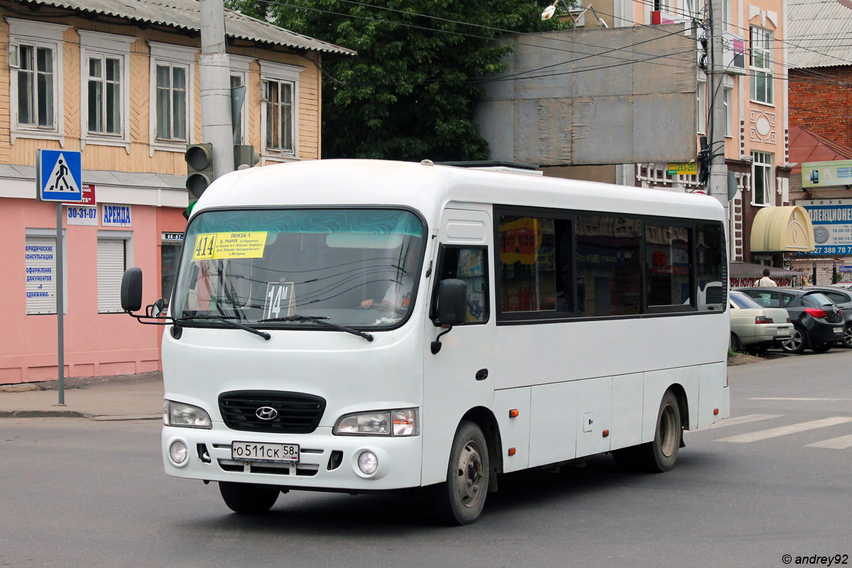 Пензенская область, Hyundai County LWB (группа ТагАЗ) № О 511 СК 58 — Фото  — Автобусный транспорт