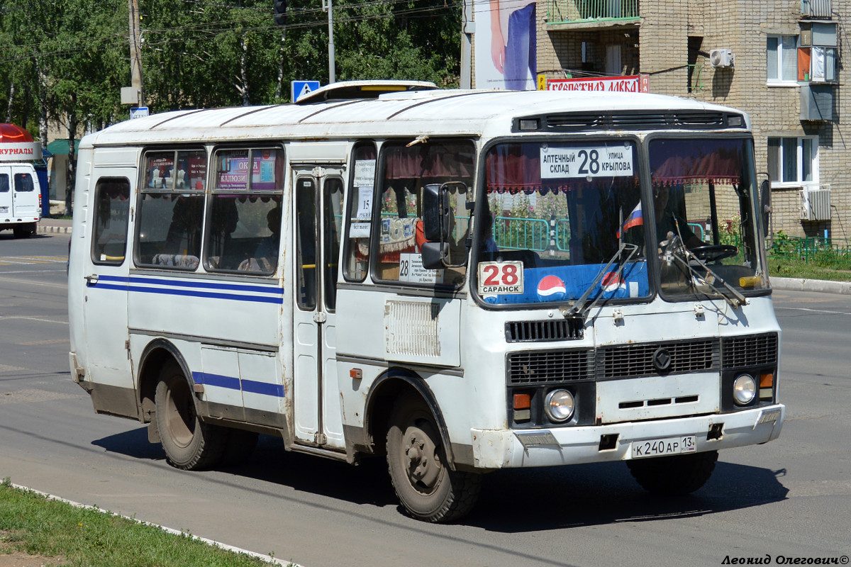 Мордовия, ПАЗ-32053 № К 240 АР 13