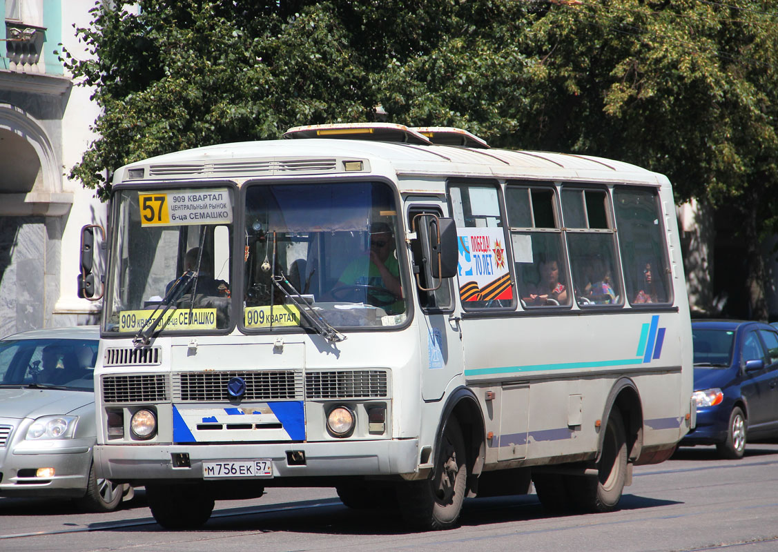 Орловская область, ПАЗ-32053 № М 756 ЕК 57