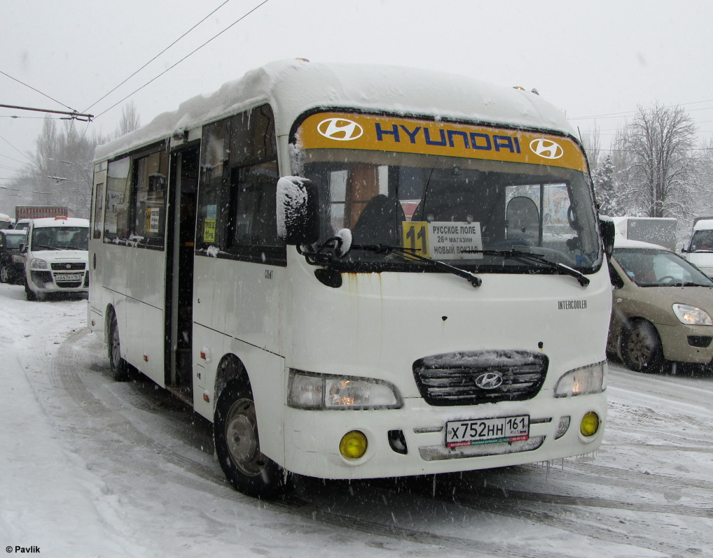 Ростовская область, Hyundai County LWB C11 (ТагАЗ) № Х 752 НН 161