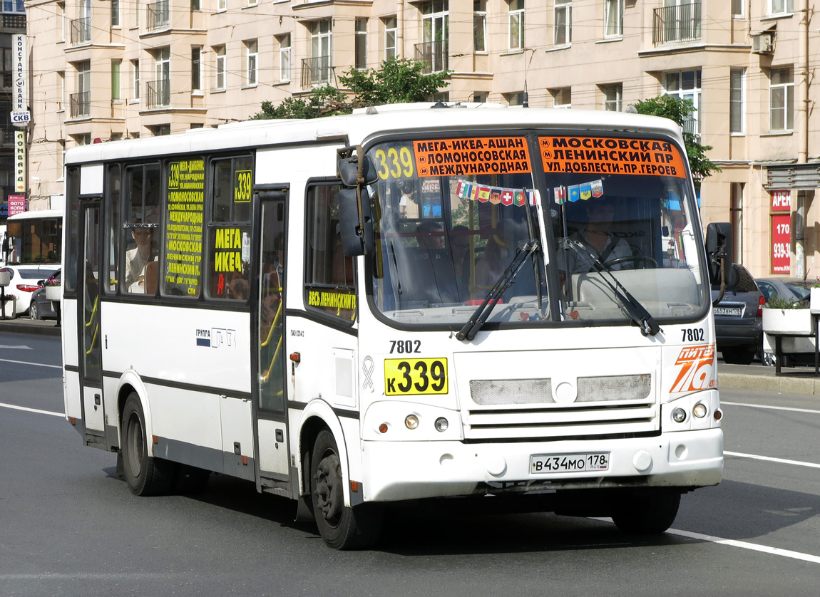 Санкт-Петербург, ПАЗ-320412-05 № 7802