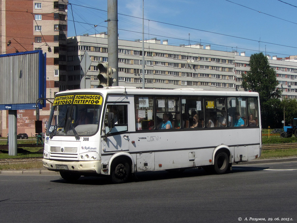 Санкт-Петербург, ПАЗ-320412-04 № 308