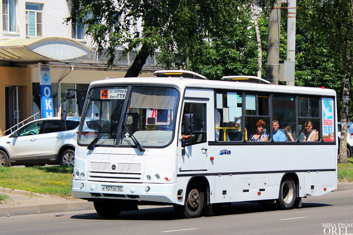 Орловская область, ПАЗ-320402-05 № К 107 ОС 57