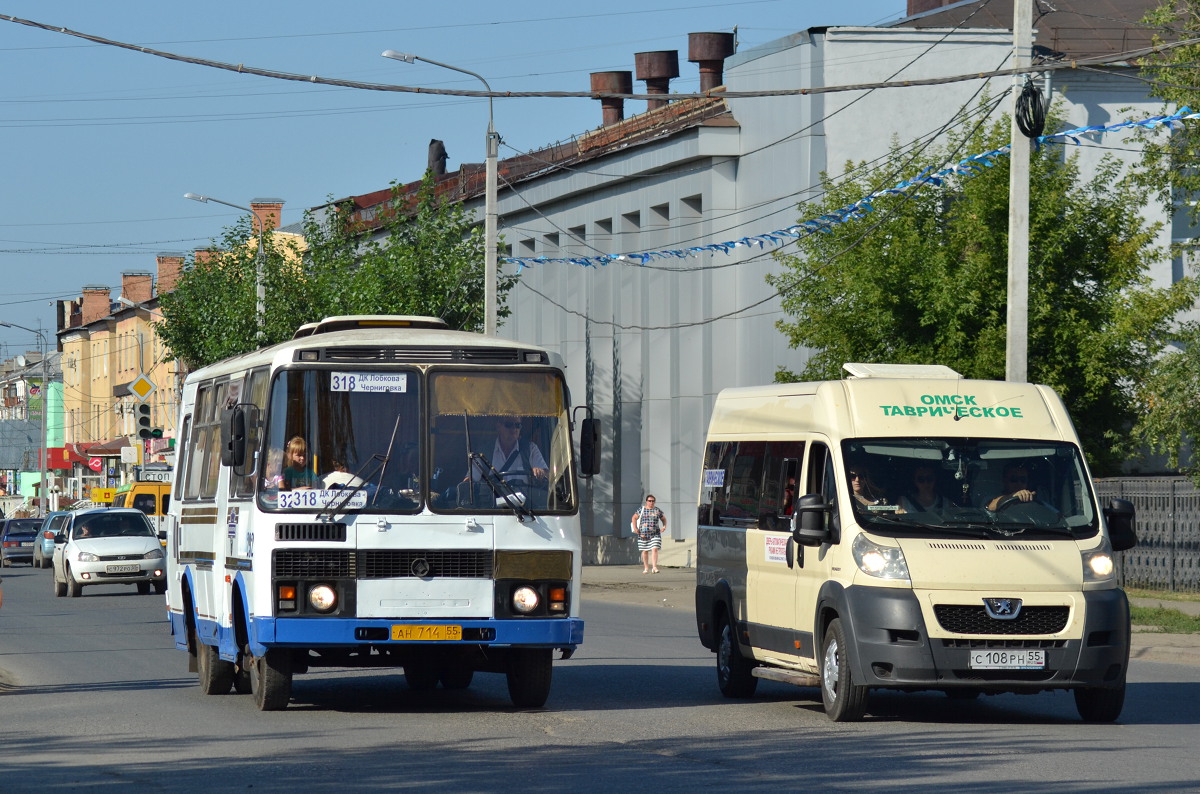 Omsk region, PAZ-32053 Nr. 292; Omsk region, Sofia (Peugeot Boxer) Nr. С 108 РН 55