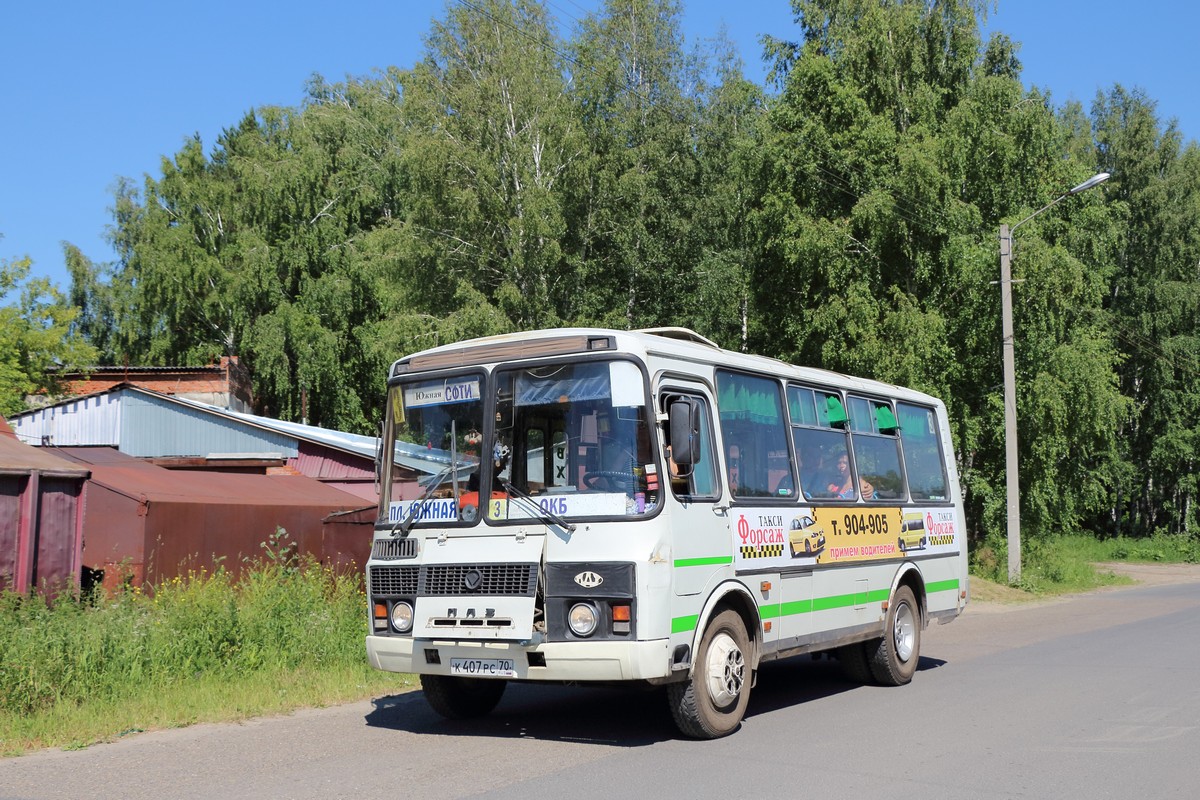 Томская область, ПАЗ-32054 № К 407 РС 70