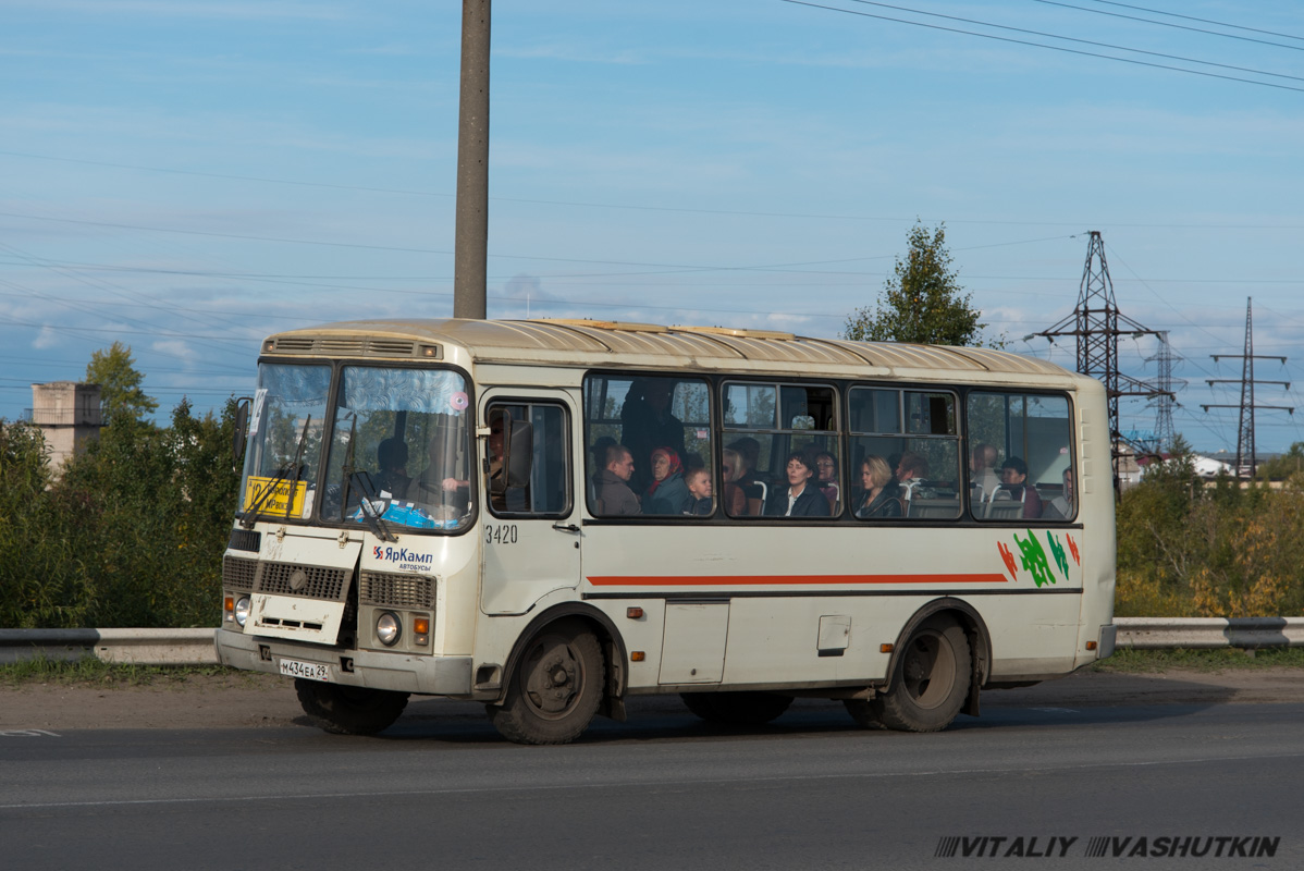 Архангельская область, ПАЗ-32054 № 3420