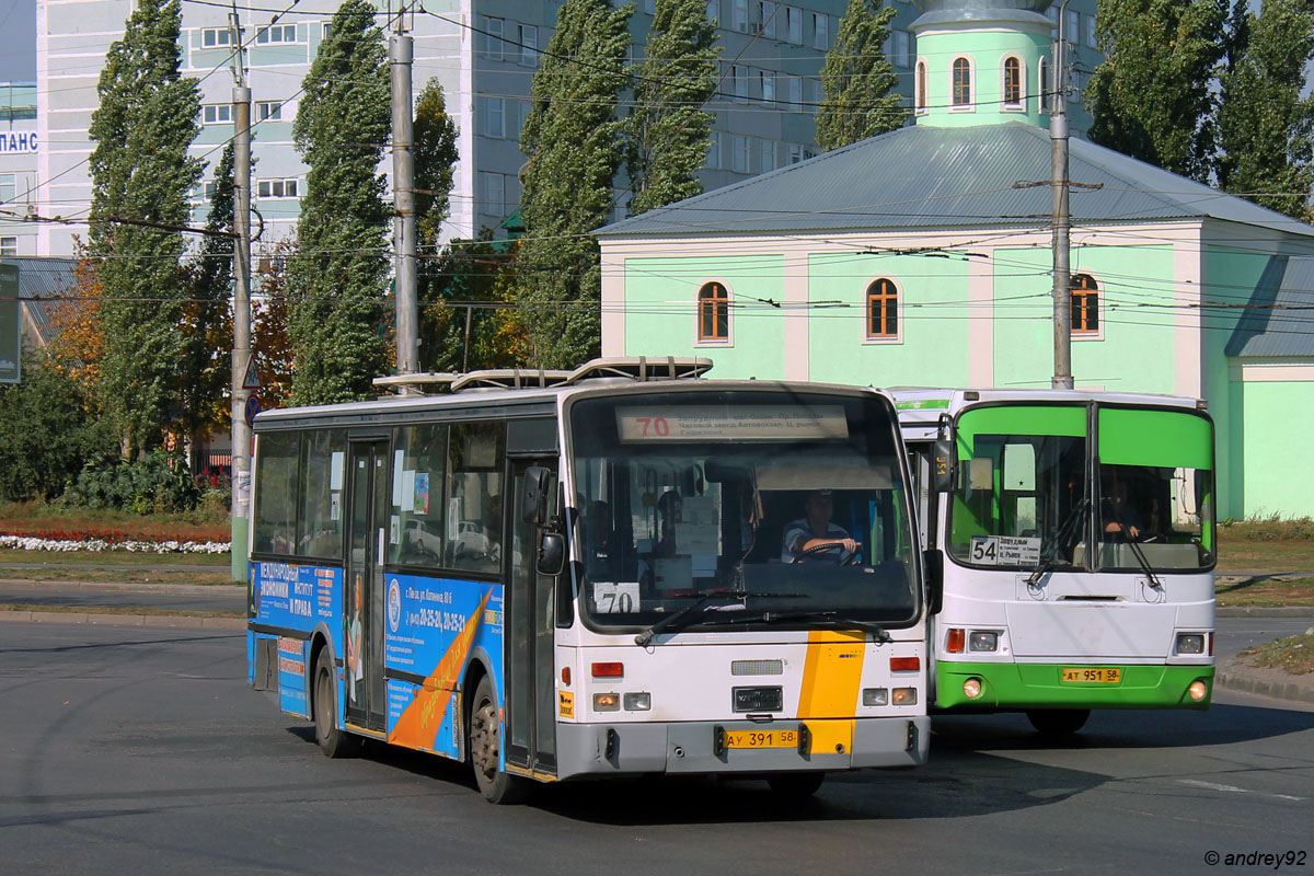 Penza region, Van Hool A600 # АУ 391 58