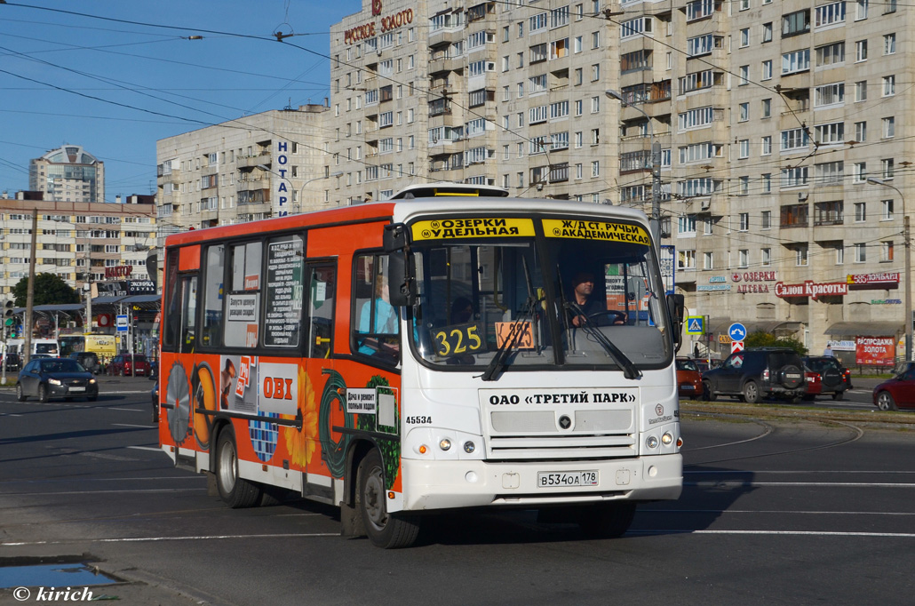 Санкт-Петербург, ПАЗ-320402-05 № В 534 ОА 178