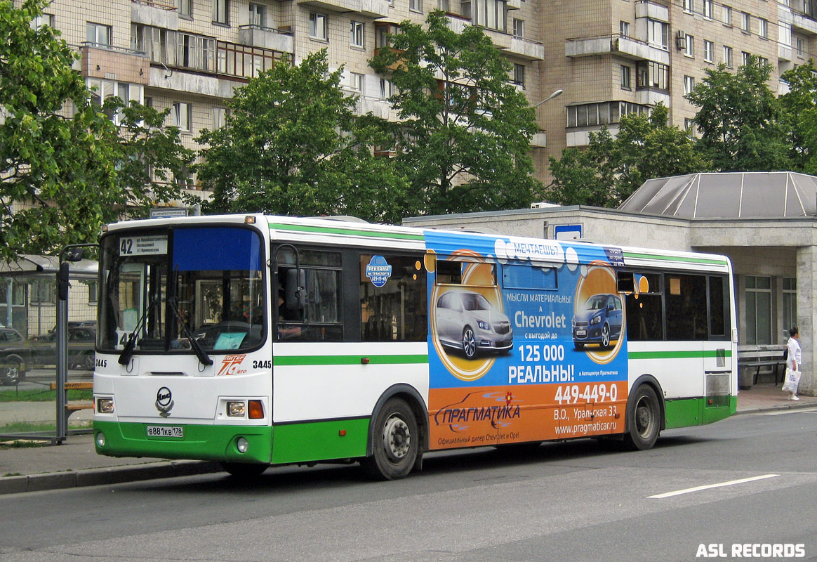 Санкт-Петербург, ЛиАЗ-5293.53 № 3445