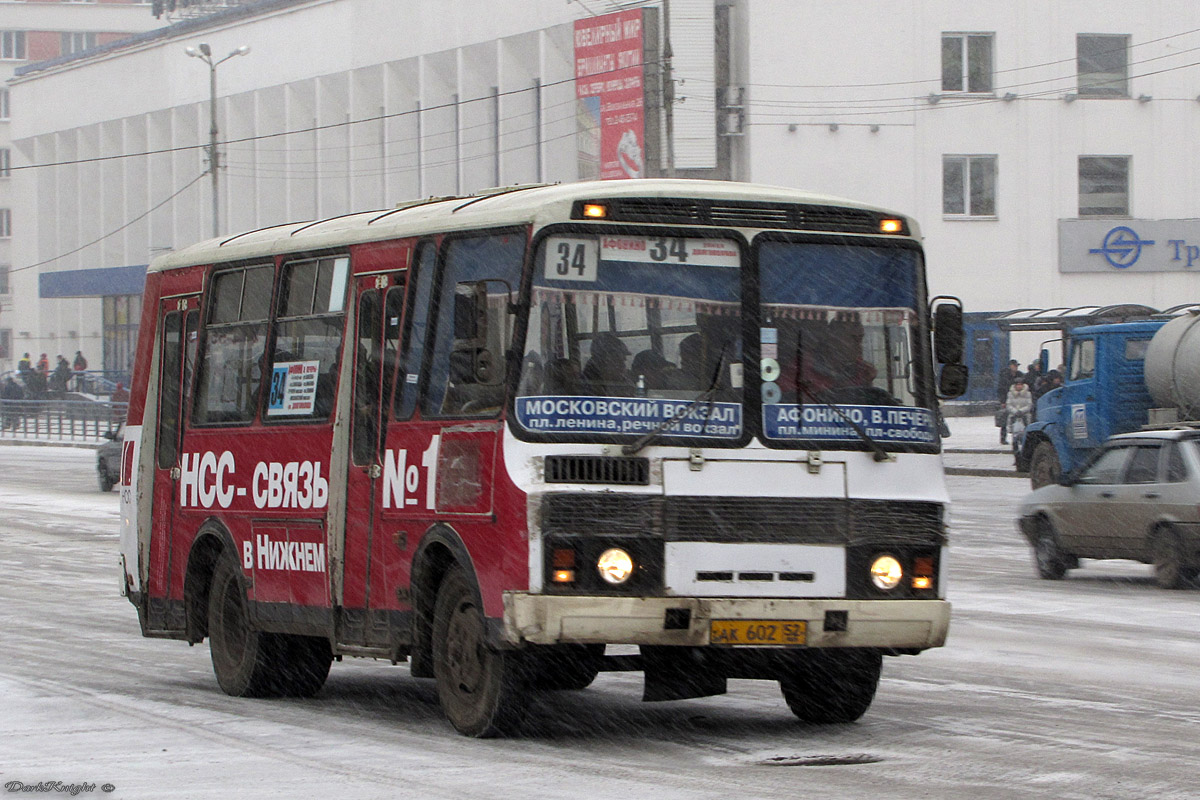 Нижегородская область, ПАЗ-32054 № АК 602 52