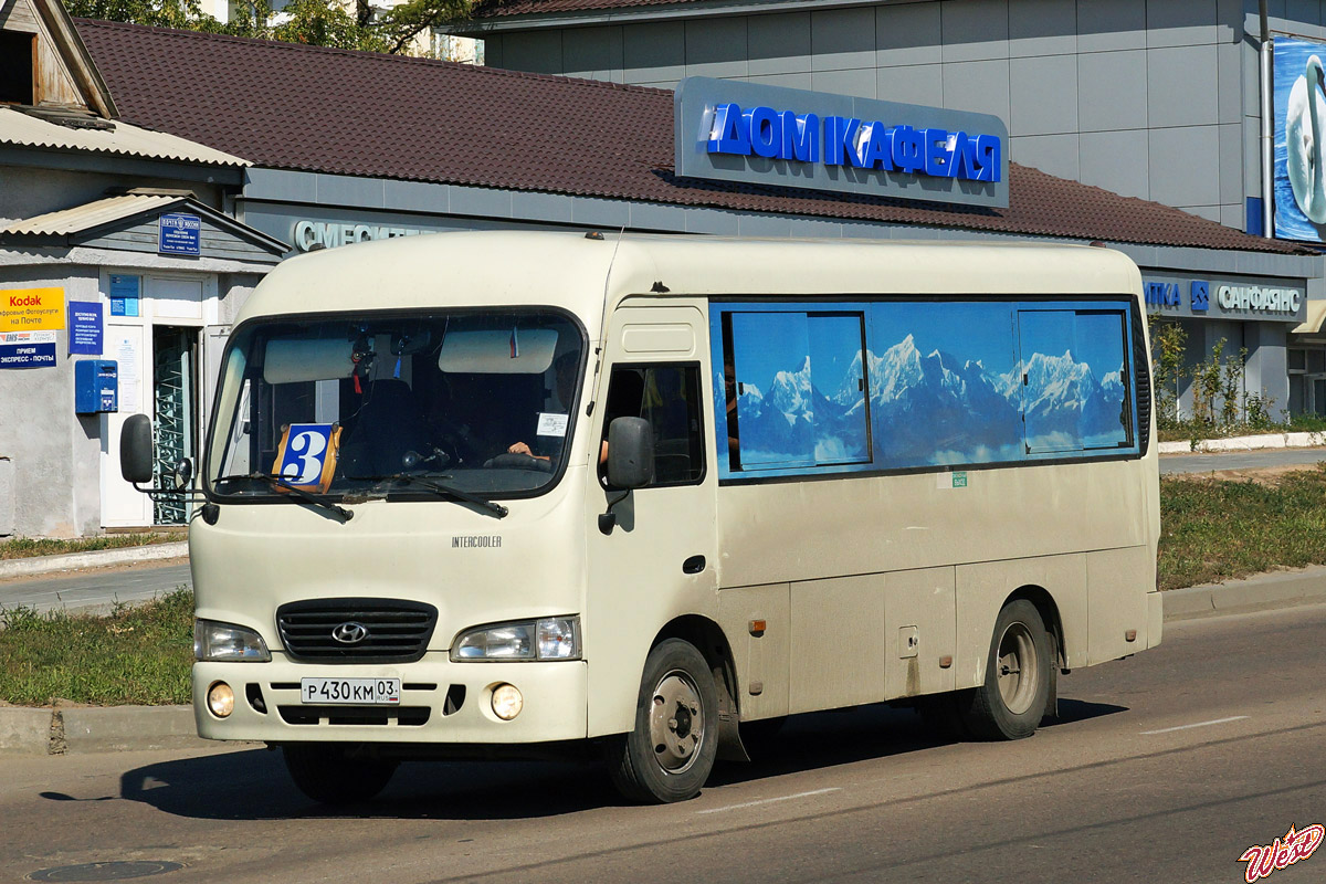 Бурятия, Hyundai County SWB (РЗГА) № Р 430 КМ 03 — Фото — Автобусный  транспорт