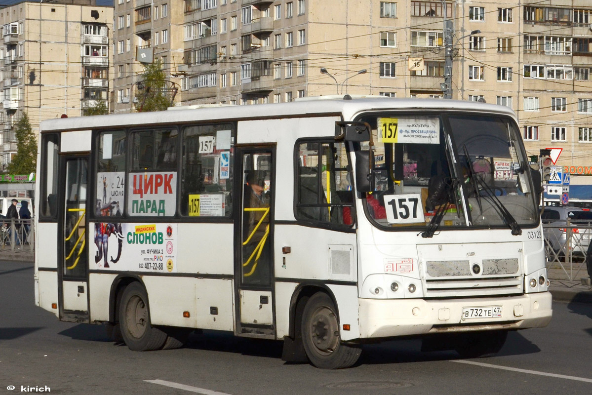 Санкт-Петербург, ПАЗ-320402-05 № 03123