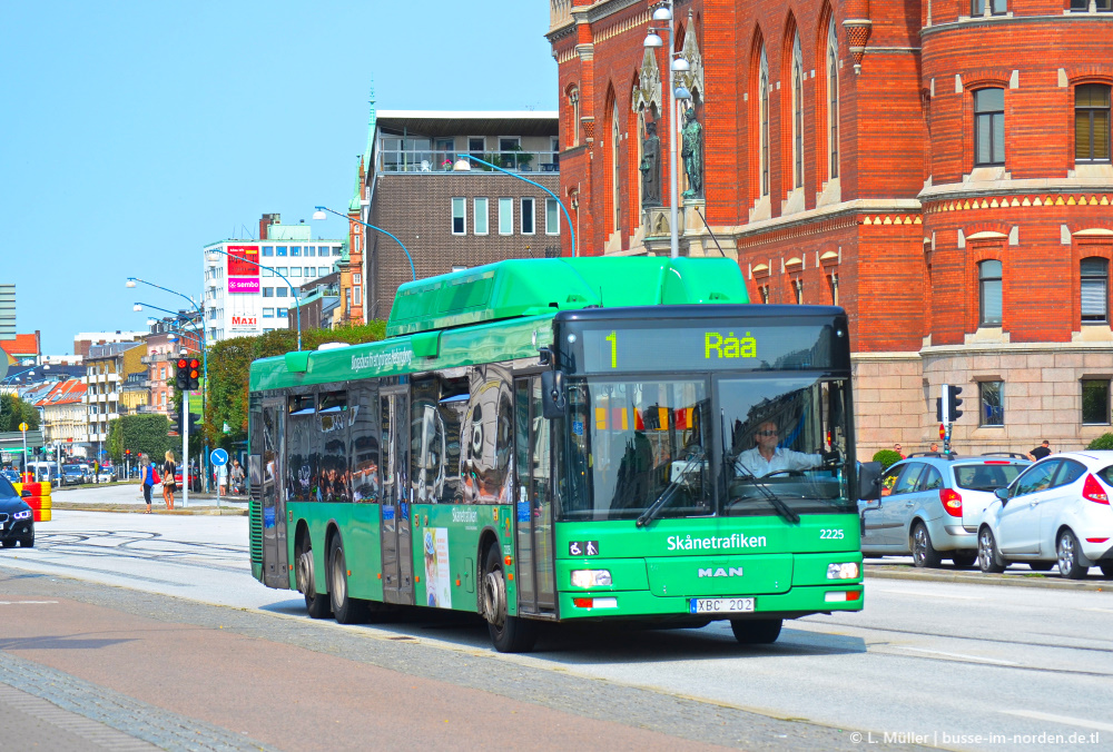 Швеция, MAN A26 NL313-15 CNG № 2225