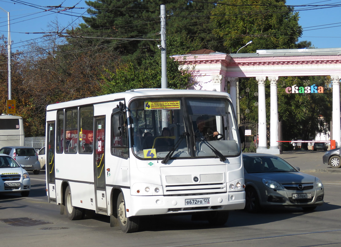 Краснодарский край, ПАЗ-320302-11 № В 672 РВ 123