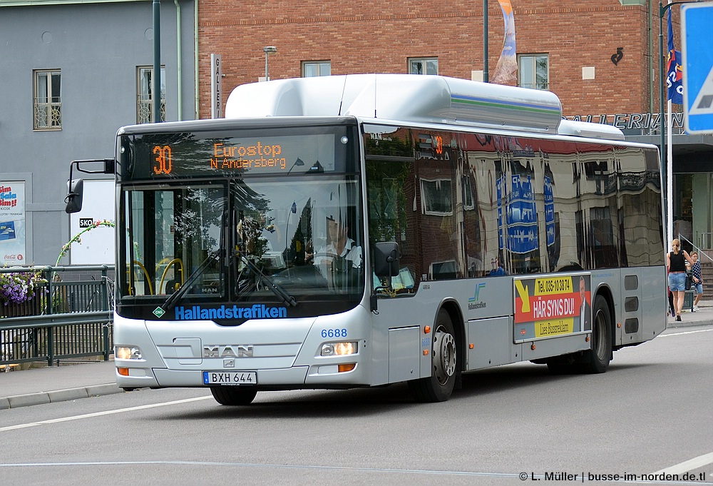 Sweden, MAN A21 Lion's City NL313 CNG Nr. 6688