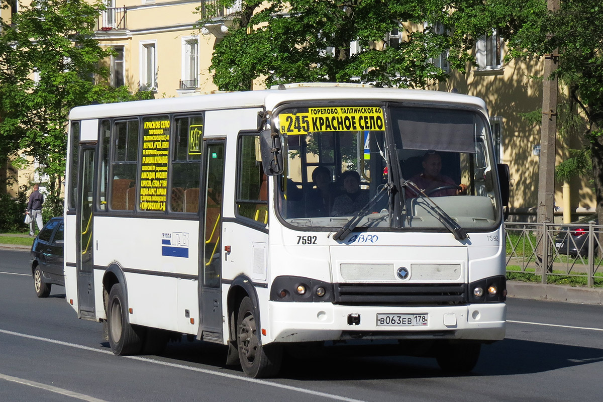 Санкт-Петербург, ПАЗ-320412-05 № 7592