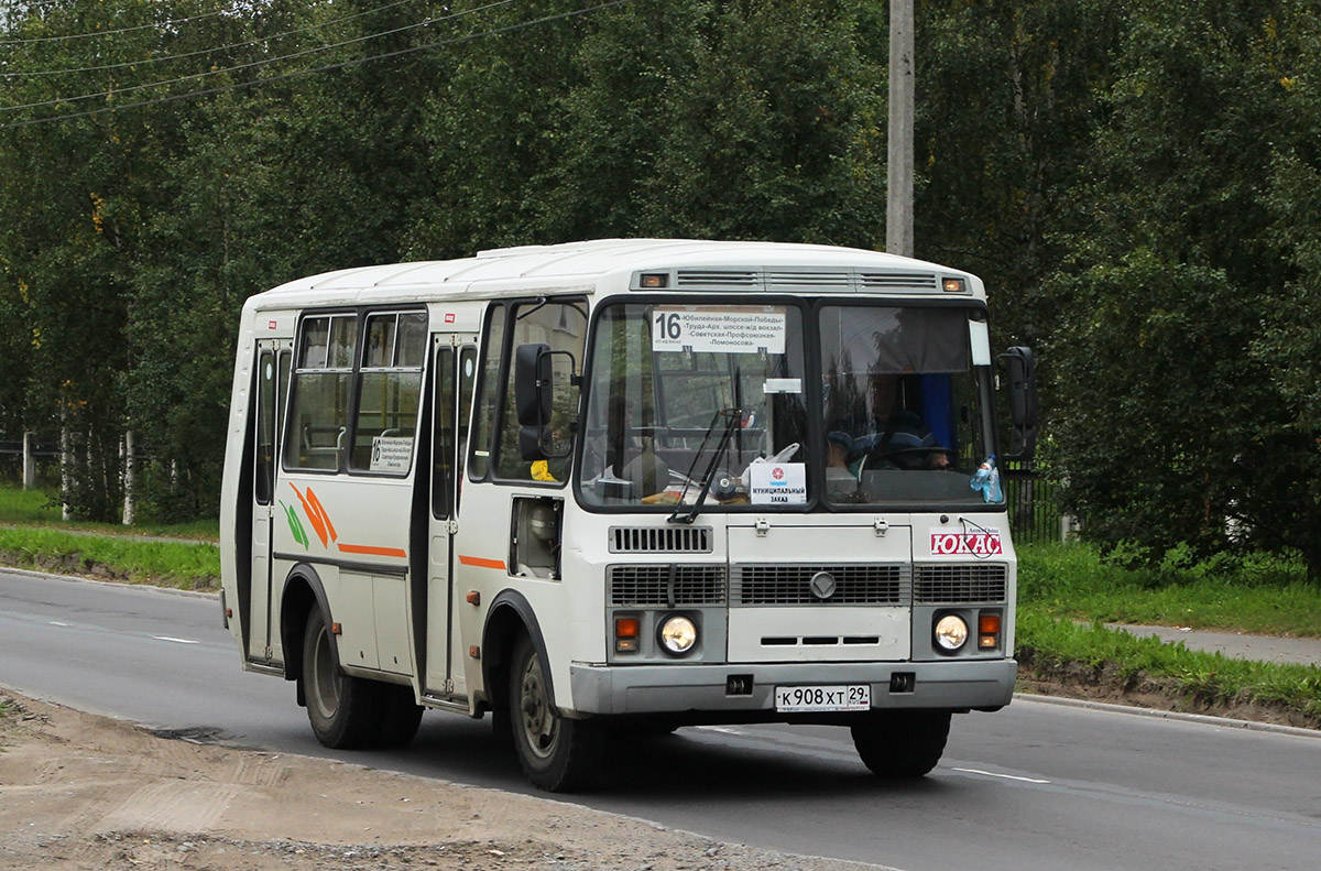 Архангельская область, ПАЗ-32054 № К 908 ХТ 29