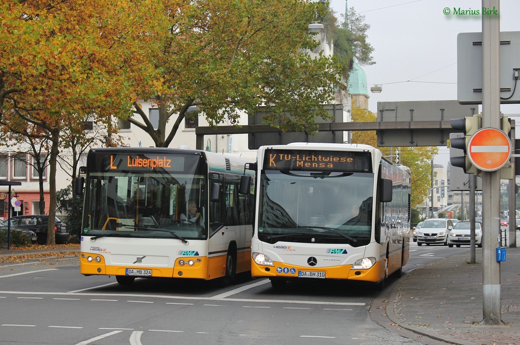 Гессен, Volvo 7700 № 324; Гессен, Mercedes-Benz Citaro C2 № 310