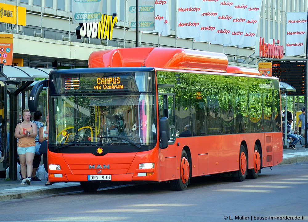 Швеция, MAN A26 Lion's City C NL313-13,68 CNG № 134