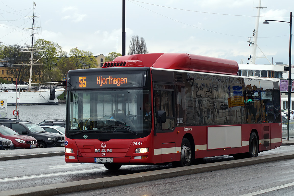 Швеция, MAN A21 Lion's City NL313 CNG № 7487