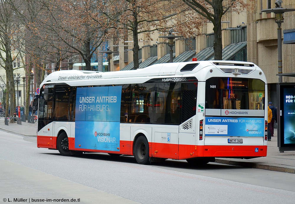 Гамбург, Volvo 7900 Hybrid № 1481