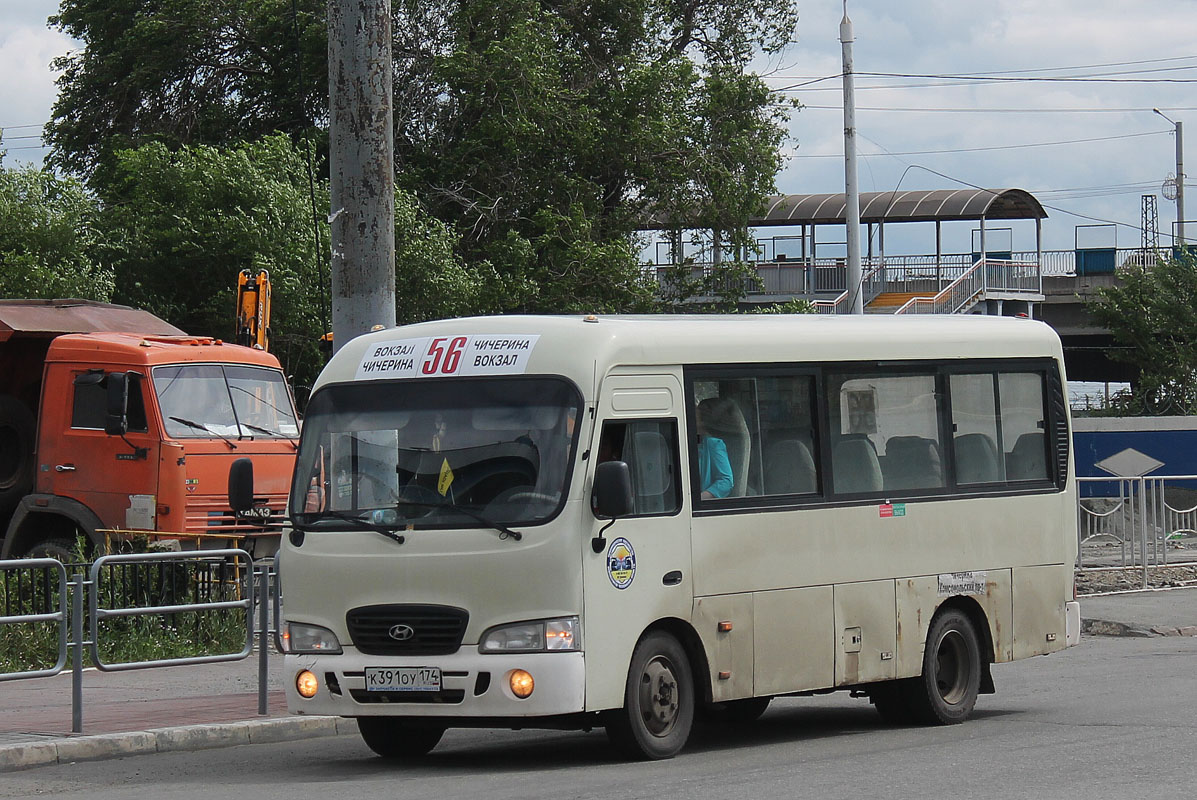 Челябинская область, Hyundai County SWB (РЗГА) № К 391 ОУ 174