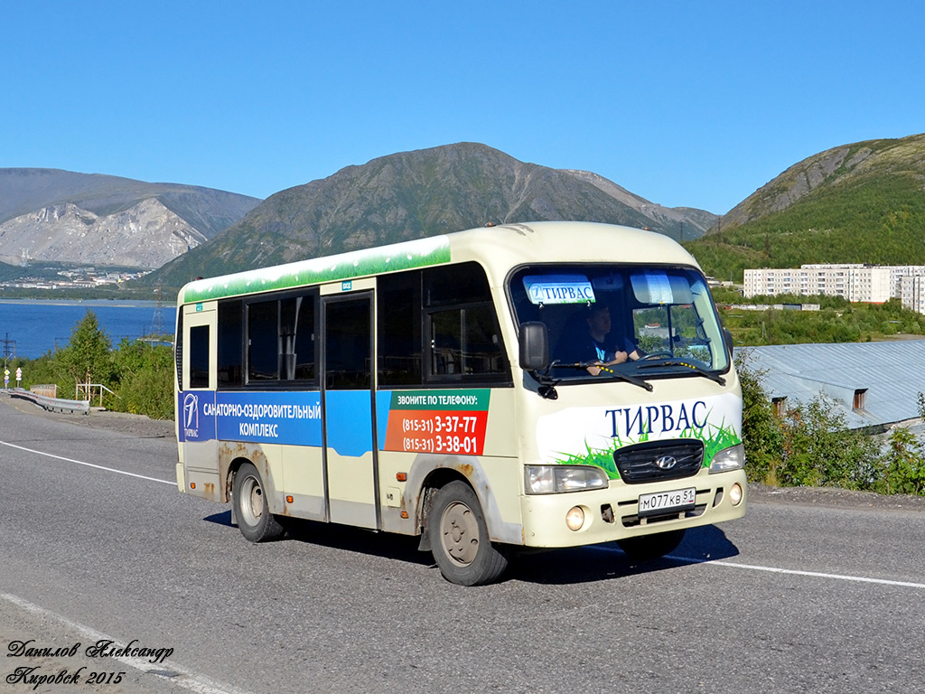 Мурманская область, Hyundai County SWB C08 (РЗГА) № М 077 КВ 51 — Фото —  Автобусный транспорт