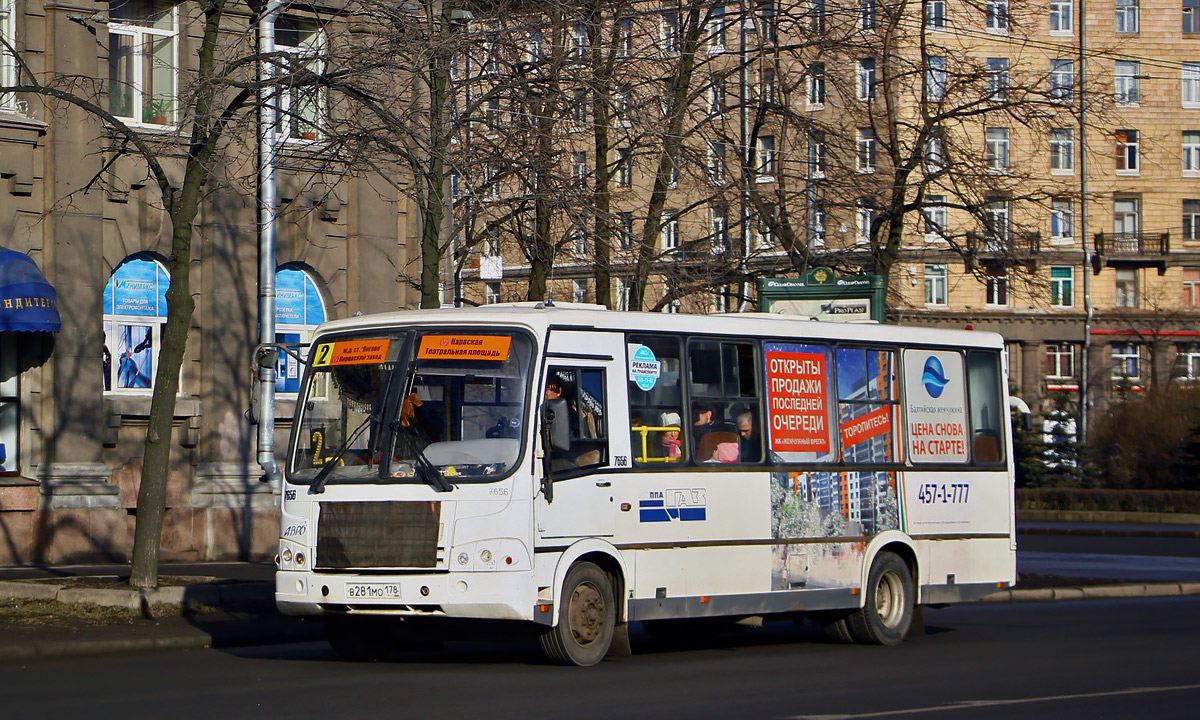 Санкт-Петербург, ПАЗ-320412-05 № 7656