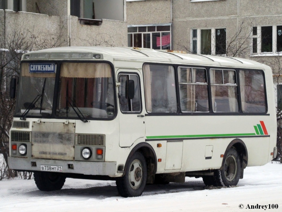 Чувашия, ПАЗ-32053-07 № В 738 МТ 21