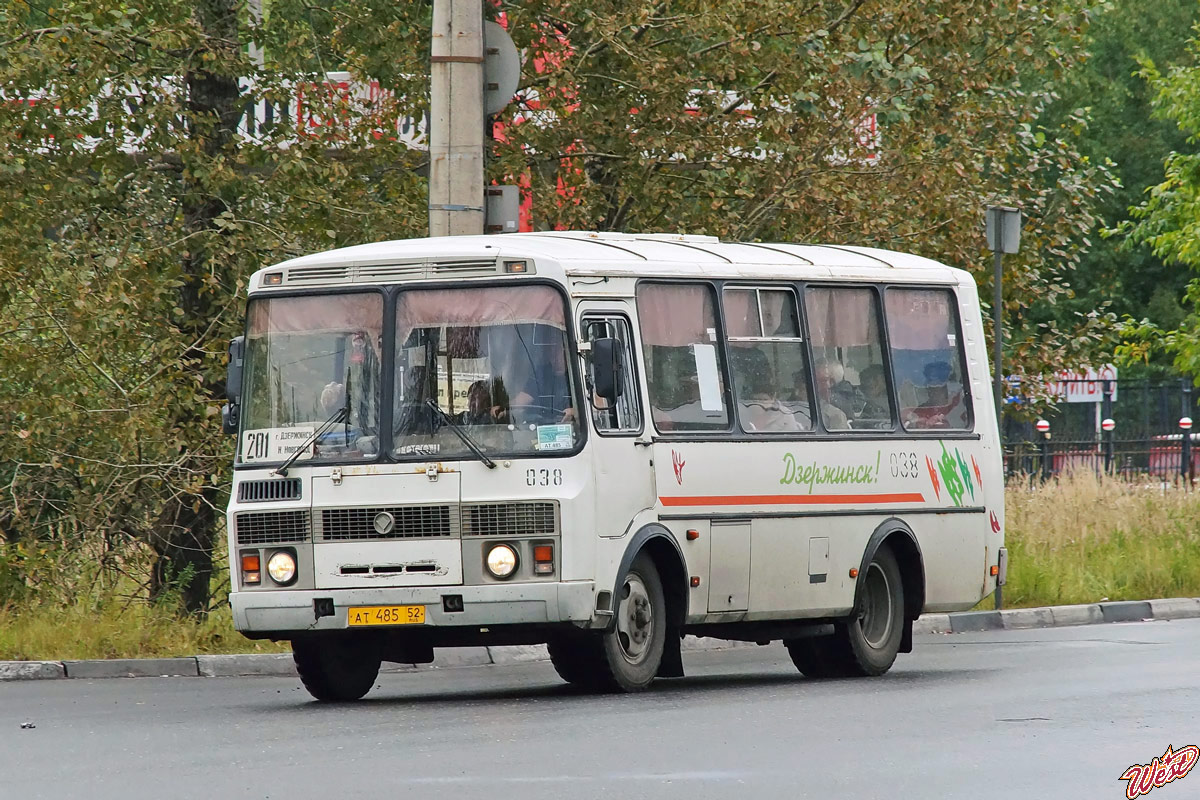 Нижегородская область, ПАЗ-32054 № 038