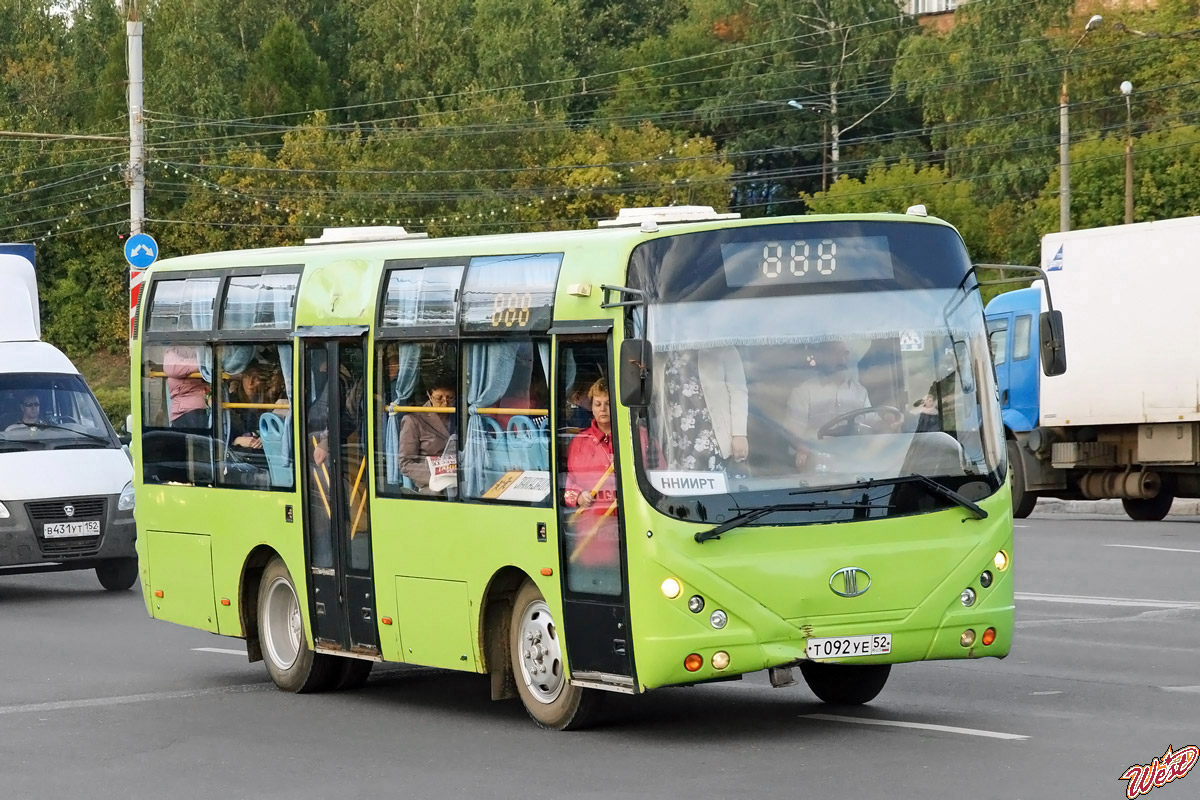 Нижегородская область, Mudan MD6750 Hopper № Т 092 УЕ 52 — Фото —  Автобусный транспорт