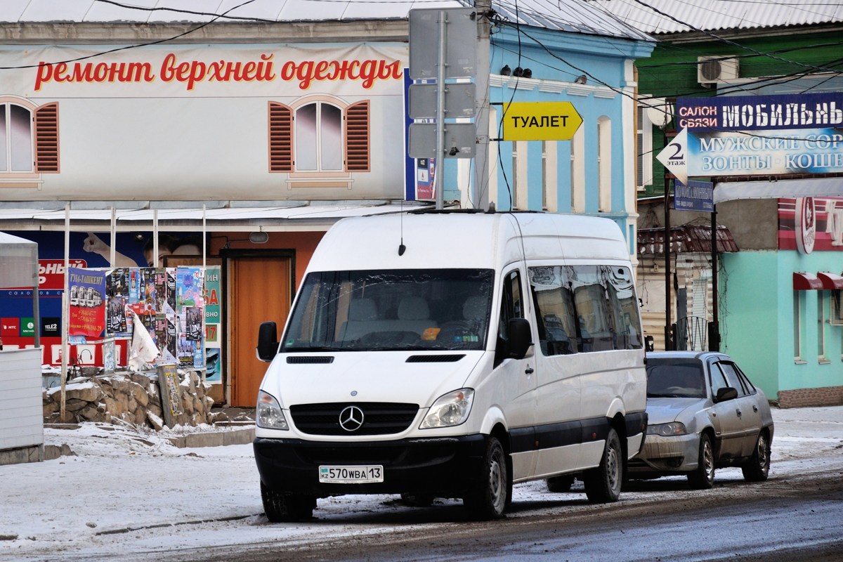 Туркестанская область, Mercedes-Benz Sprinter № 570 WBA 13 — Фото —  Автобусный транспорт