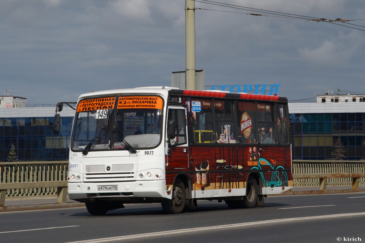 Санкт-Петербург, ПАЗ-320402-05 № 9072