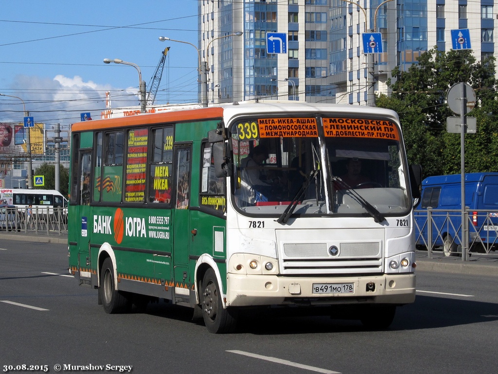 Санкт-Петербург, ПАЗ-320412-05 № 7821