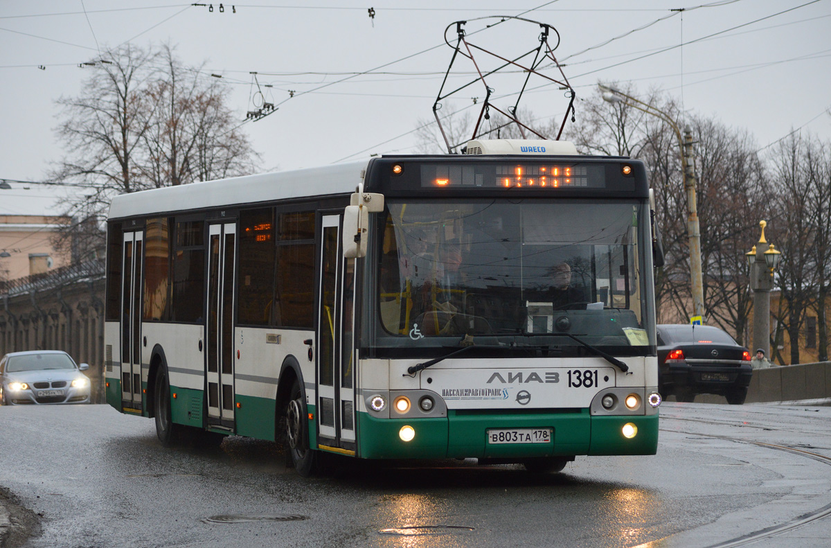 Санкт-Петербург, ЛиАЗ-5292.60 № 1381