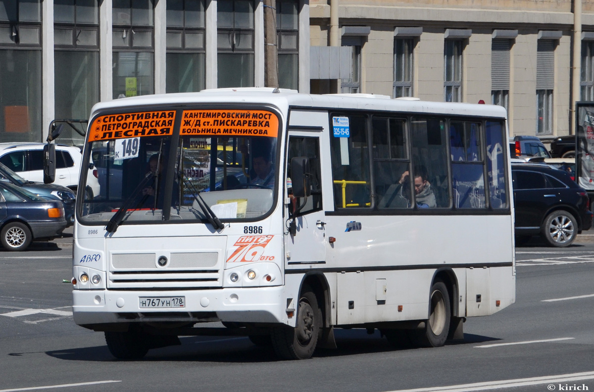 Санкт-Петербург, ПАЗ-320402-05 № 8986