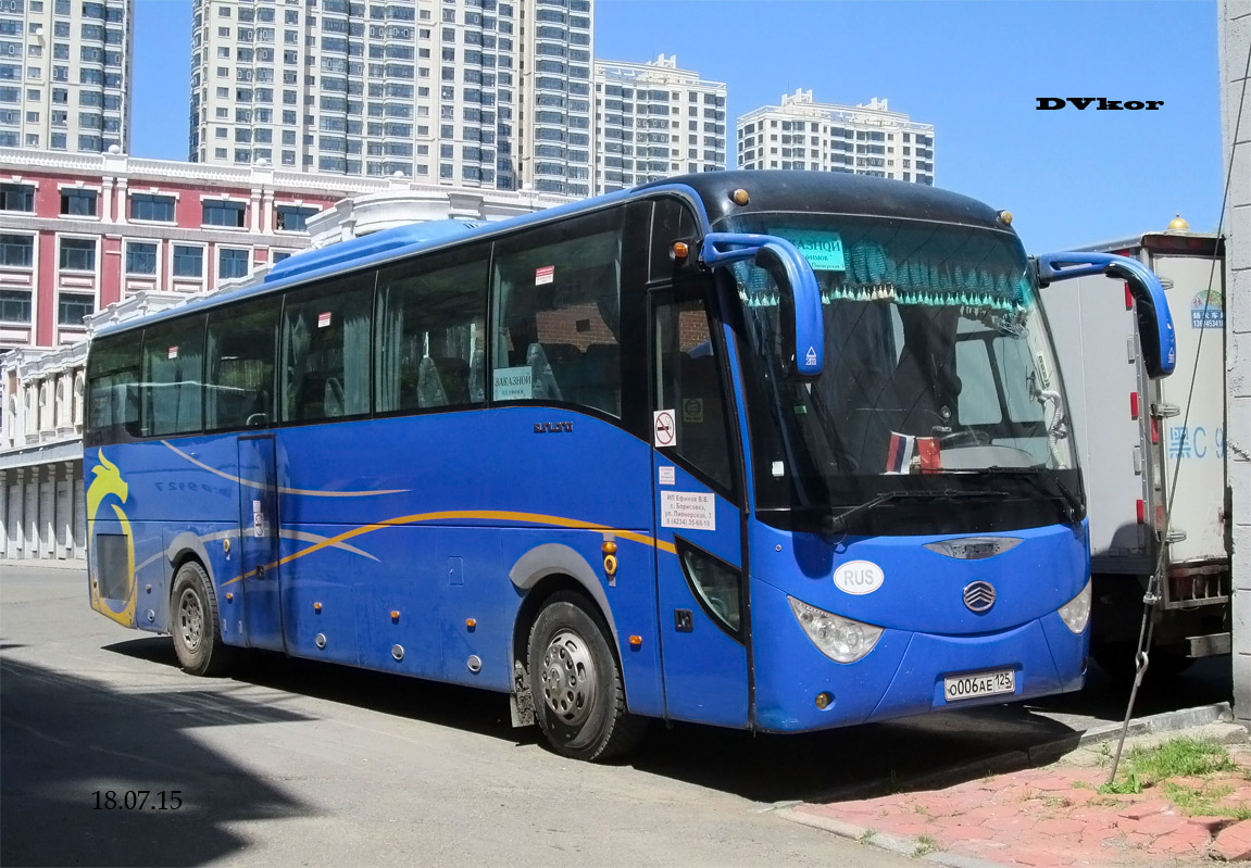 Приморский край, Sunlong SLK6126F1A № О 006 АЕ 125