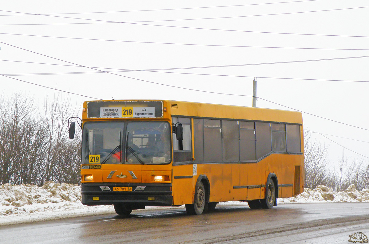 Нижегородская область, МАЗ-104.С21 № АО 781 52