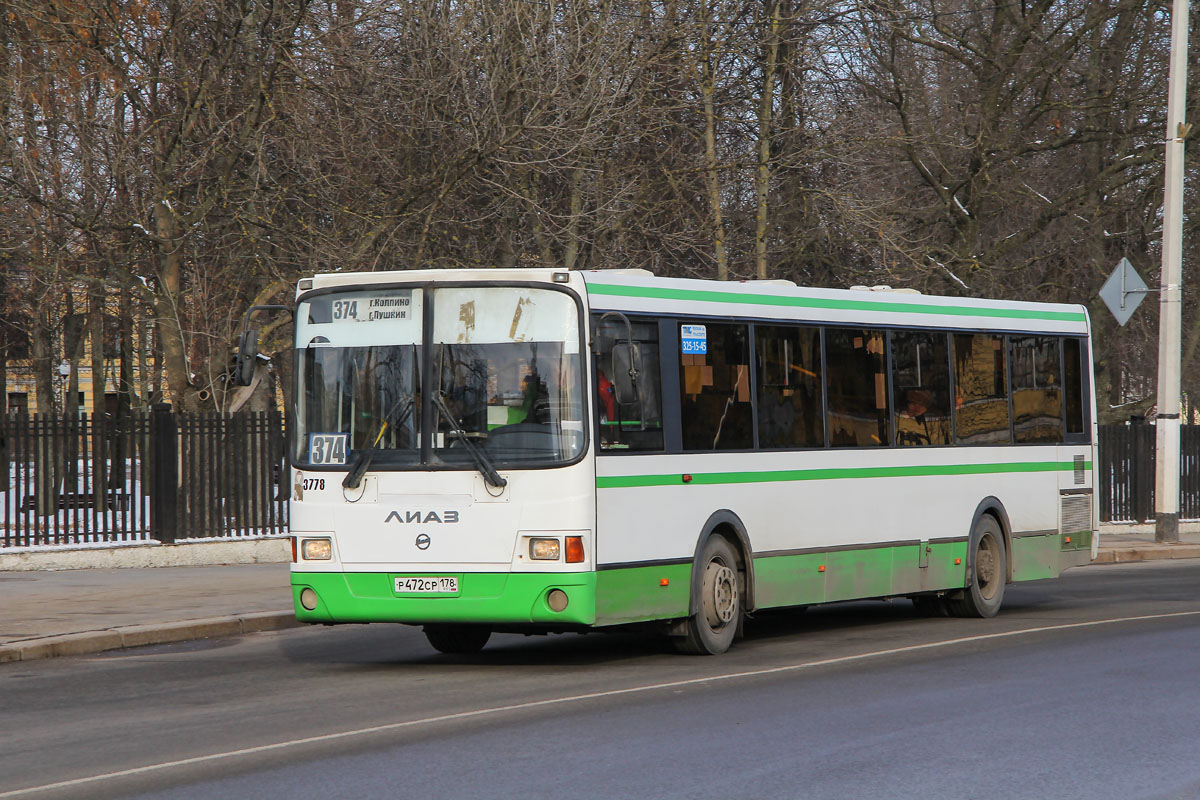 Санкт-Петербург, ЛиАЗ-5293.60 № 3778