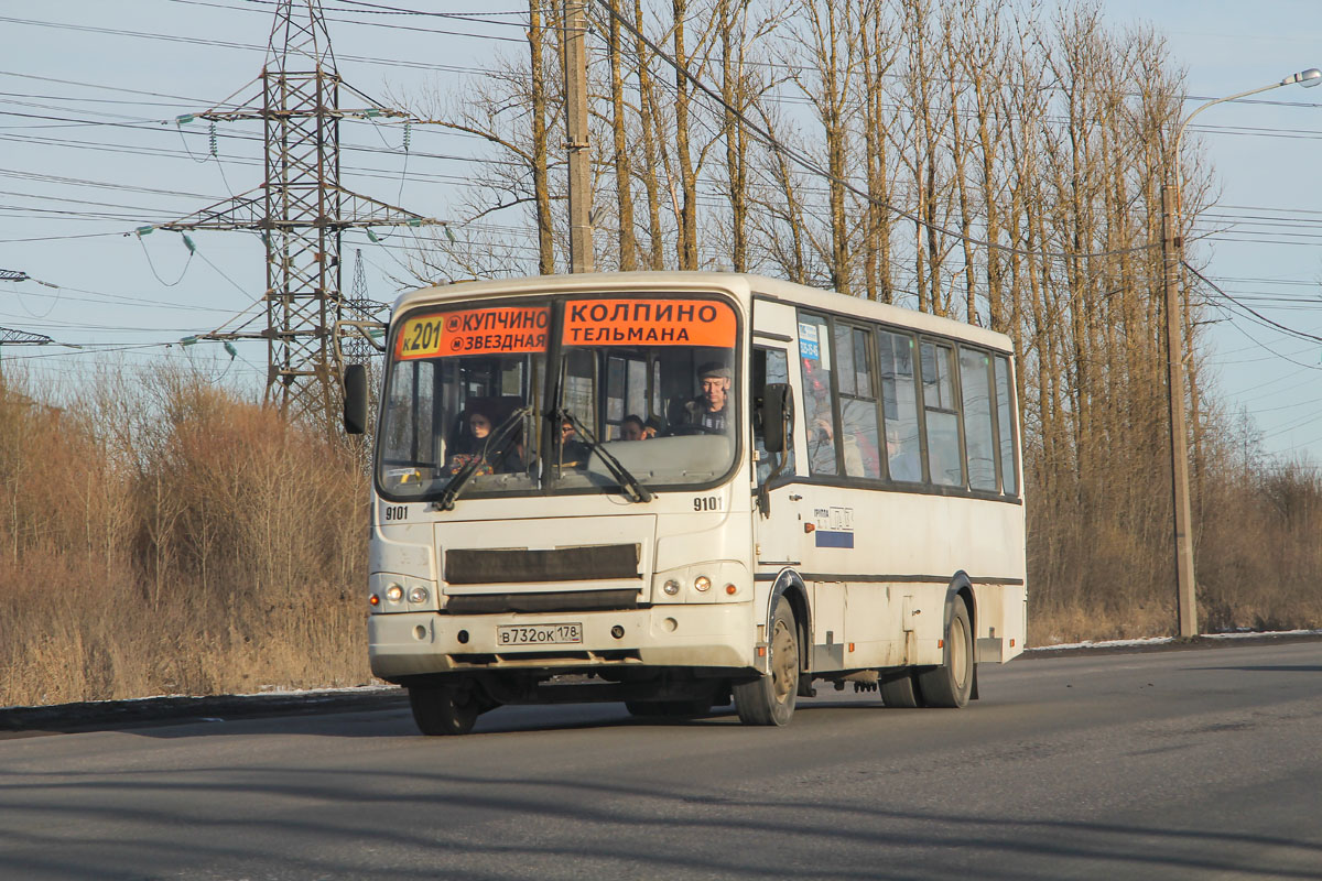 Санкт-Петербург, ПАЗ-320412-05 № 9101