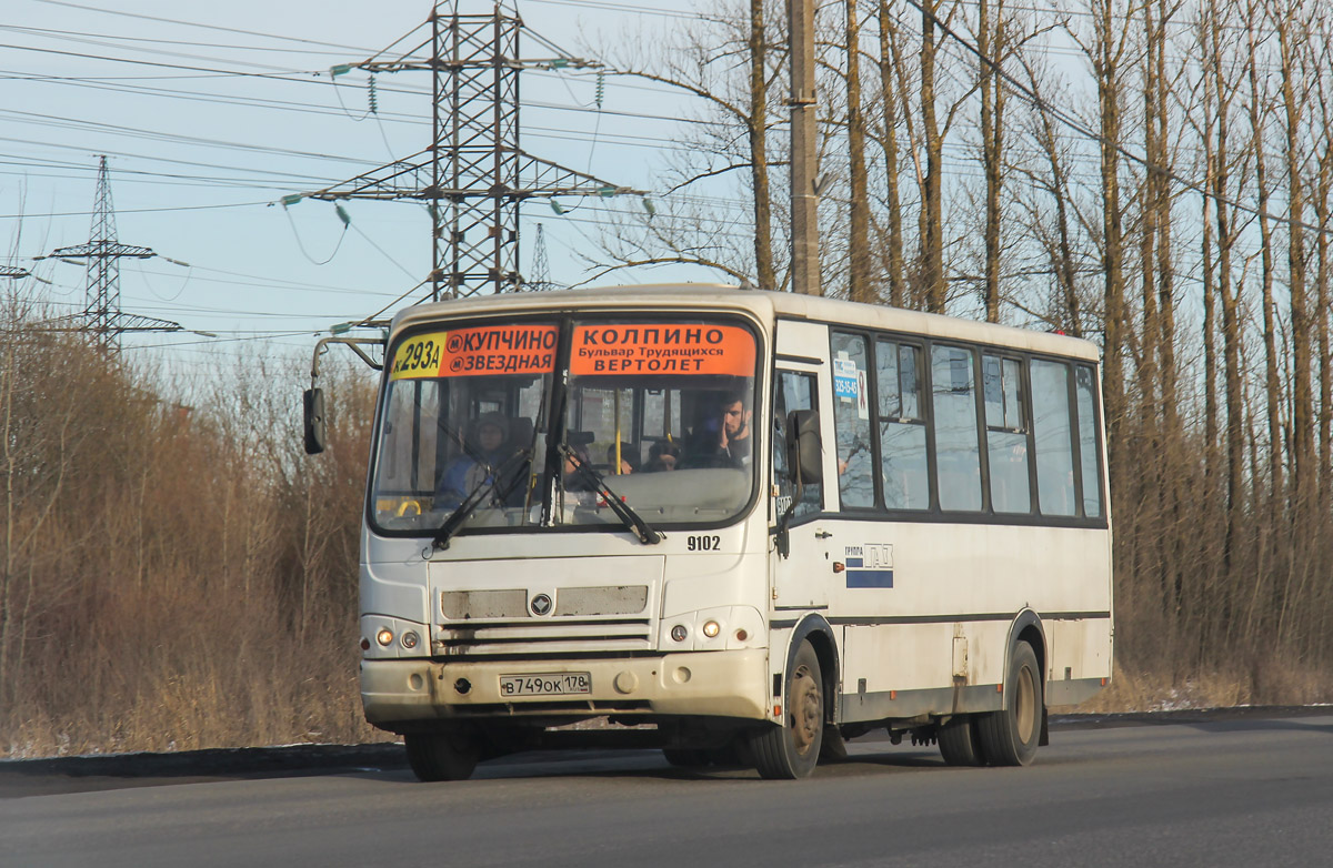 Санкт-Петербург, ПАЗ-320412-05 № 9102