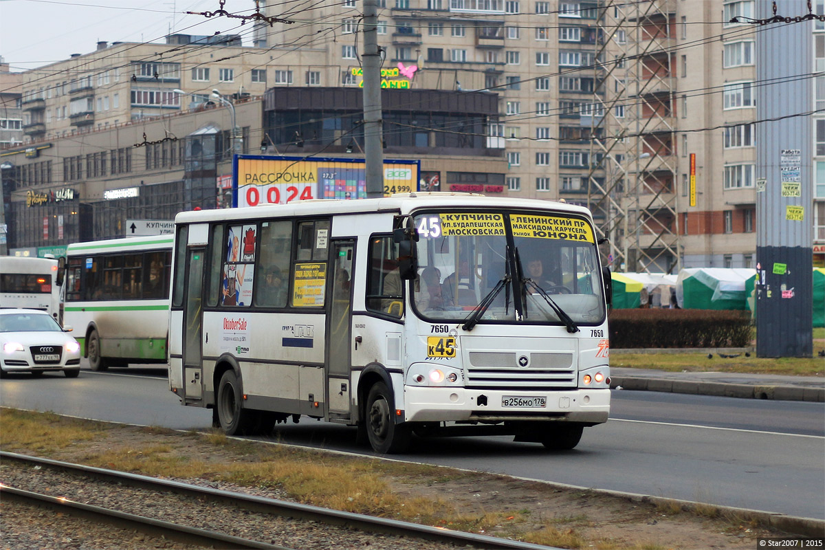 Санкт-Петербург, ПАЗ-320412-05 № 7650