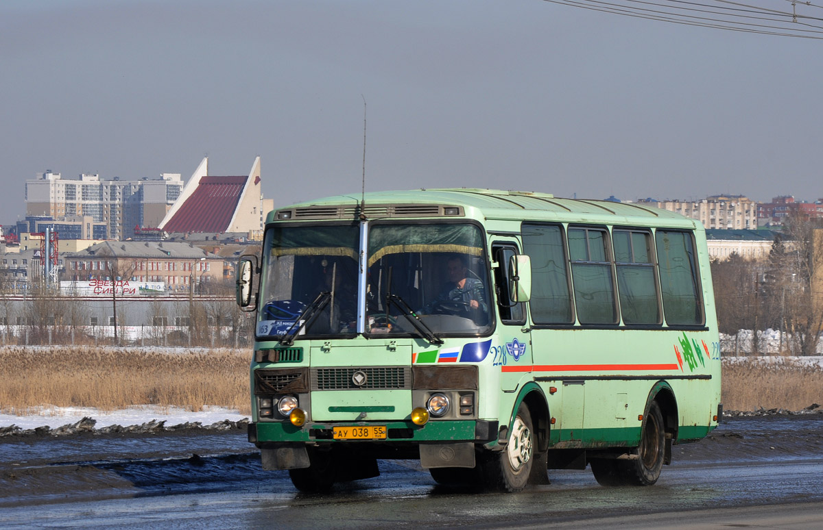 Омская область, ПАЗ-32054 № 228