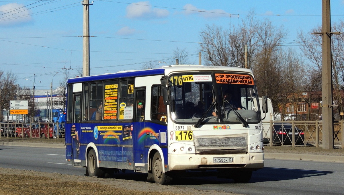 Санкт-Петербург, ПАЗ-320412-05 № 8972