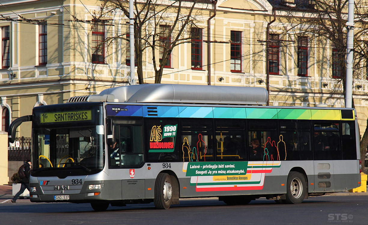 Литва, MAN A21 Lion's City NL273 CNG № 934