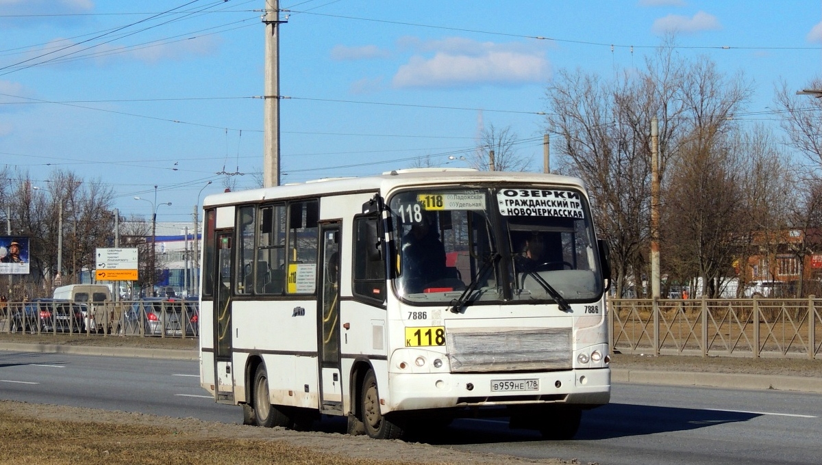 Санкт-Петербург, ПАЗ-320402-05 № 7886