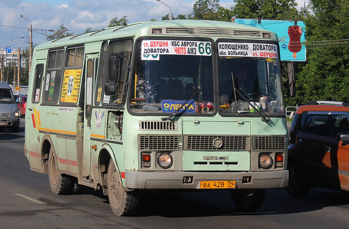 Челябинская область, ПАЗ-32053 № ВА 428 74