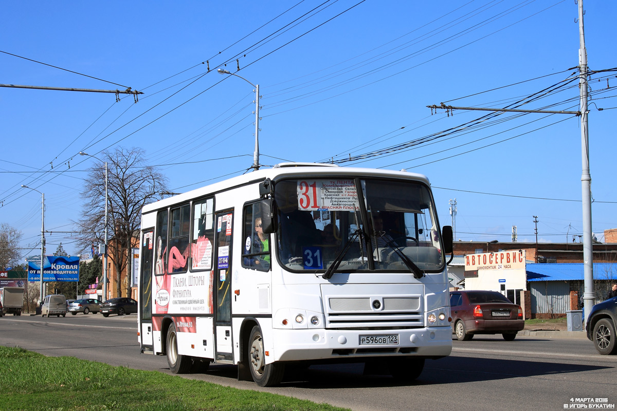 Краснодарский край, ПАЗ-320302-08 № Р 596 ОВ 123