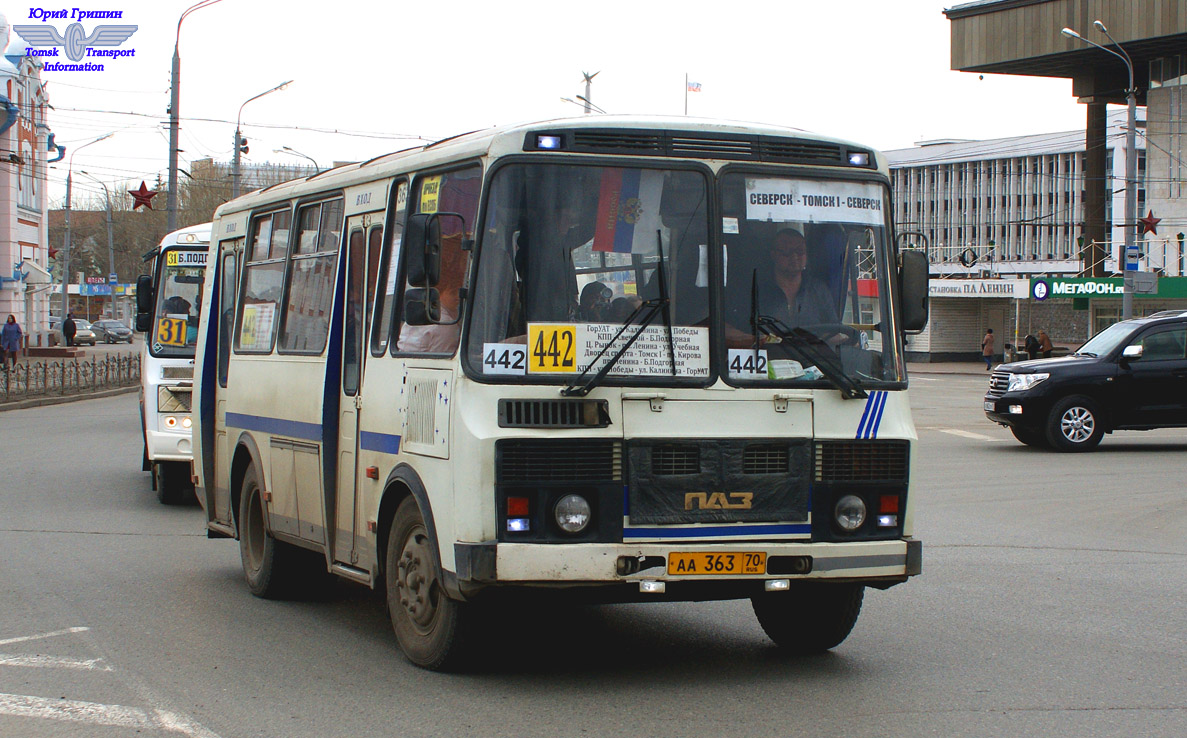 Томская область, ПАЗ-32054 № АА 363 70