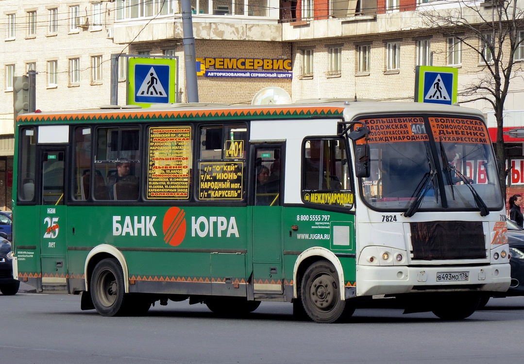 Санкт-Петербург, ПАЗ-320412-05 № 7824